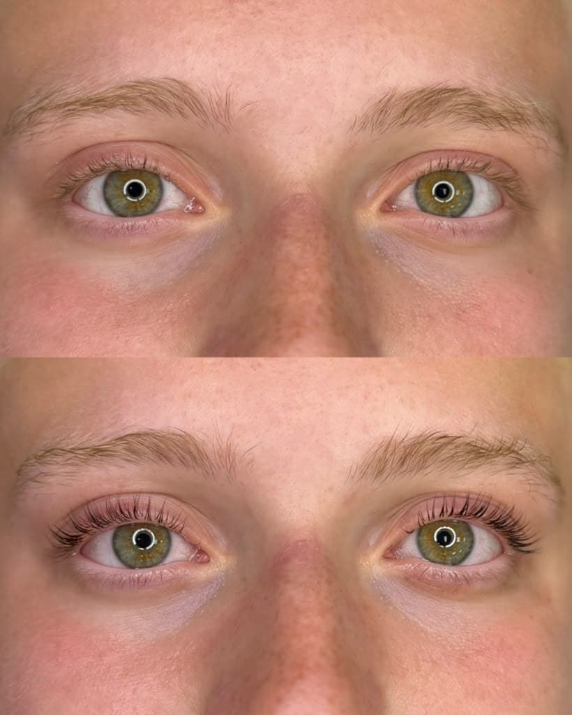 Lash Lifts before and after